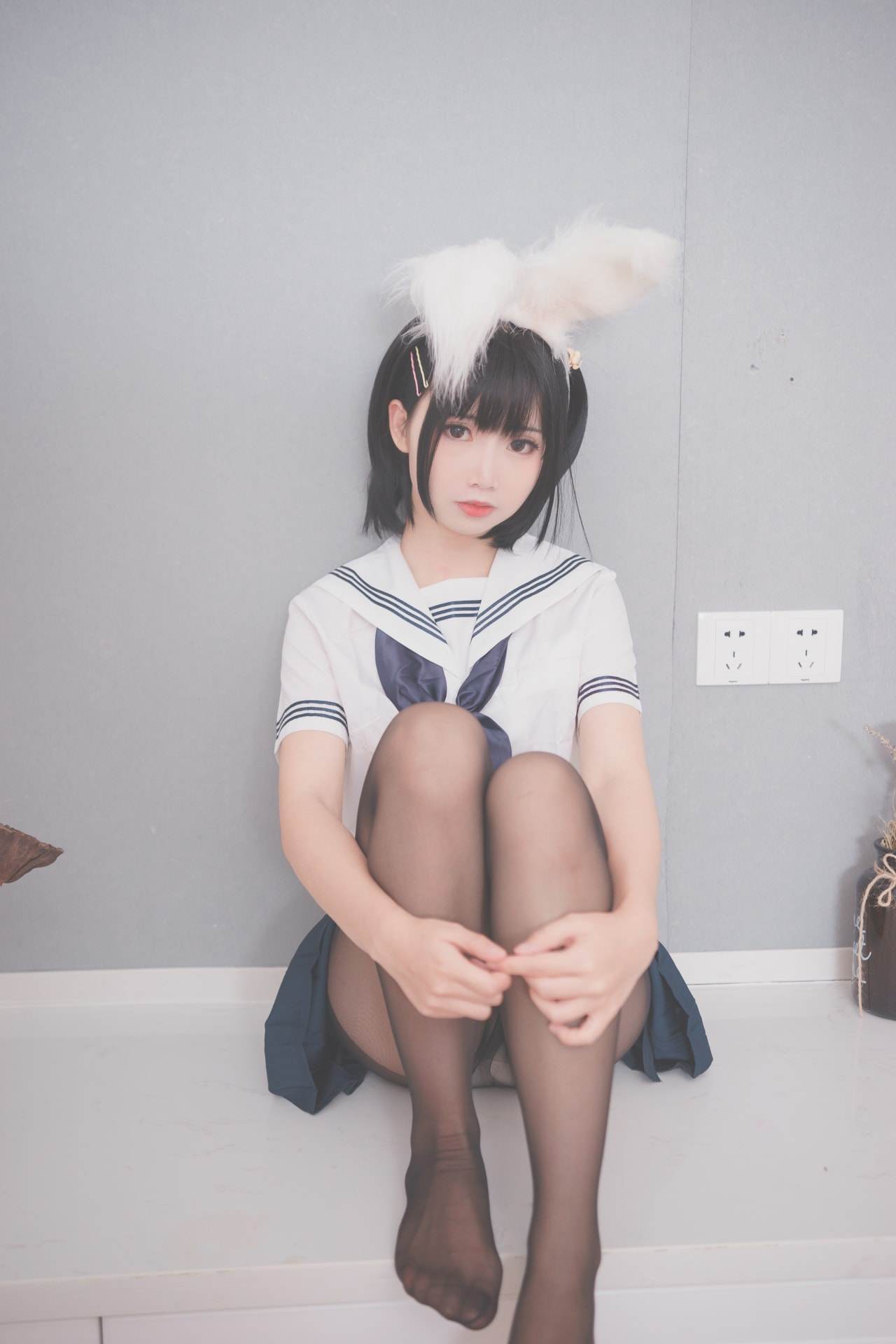 面饼仙儿-面饼兔耳jk [17P-170MB]