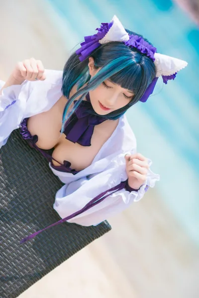 碧蓝 柴郡泳装