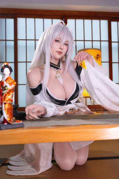 清水由乃 碧蓝航线 白丝白凤和服 [76P1V-1.65GB] Cosplay写真第 5 张