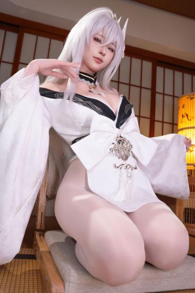 清水由乃 碧蓝航线 白丝白凤和服 [76P1V-1.65GB] Cosplay写真第 38 张