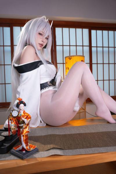 清水由乃 碧蓝航线 白丝白凤和服 [76P1V-1.65GB] Cosplay写真第 15 张