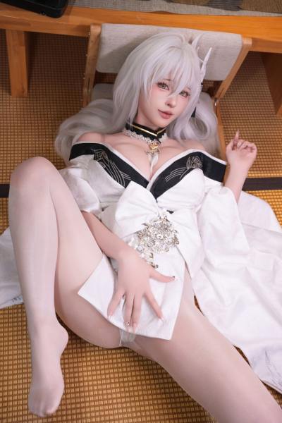 清水由乃 碧蓝航线 白丝白凤和服 [76P1V-1.65GB] Cosplay写真第 74 张