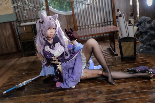 雪琪SAMA Vol.48 刻晴·绝对领域的破痕 Cosplay写真第 16 张