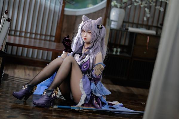 雪琪SAMA Vol.48 刻晴·绝对领域的破痕 Cosplay写真第 5 张
