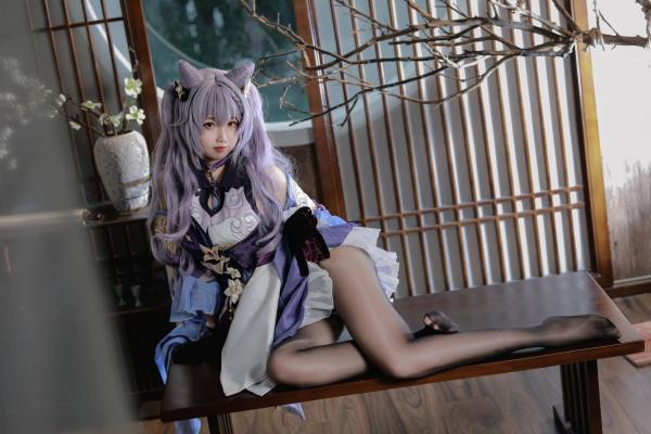 雪琪SAMA Vol.48 刻晴·绝对领域的破痕 Cosplay写真第 40 张