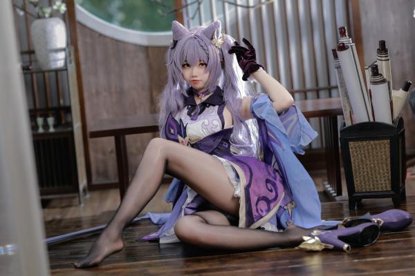 雪琪SAMA Vol.48 刻晴·绝对领域的破痕 Cosplay写真第 18 张