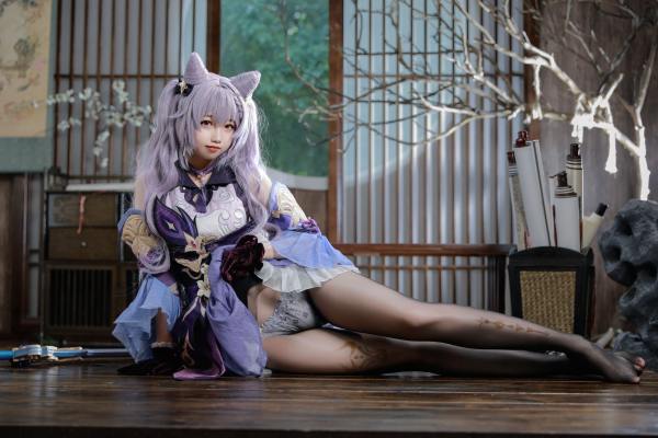 雪琪SAMA Vol.48 刻晴·绝对领域的破痕 Cosplay写真第 12 张