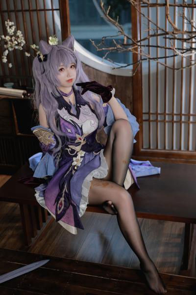 雪琪SAMA Vol.48 刻晴·绝对领域的破痕 Cosplay写真第 32 张