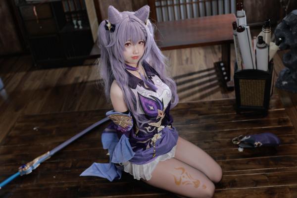 雪琪SAMA Vol.48 刻晴·绝对领域的破痕 Cosplay写真第 10 张