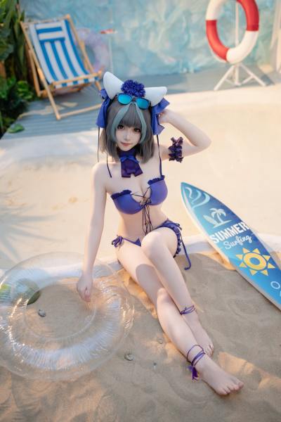 Bangni邦尼 泳装柴郡 [86P-832MB] Cosplay写真第 40 张