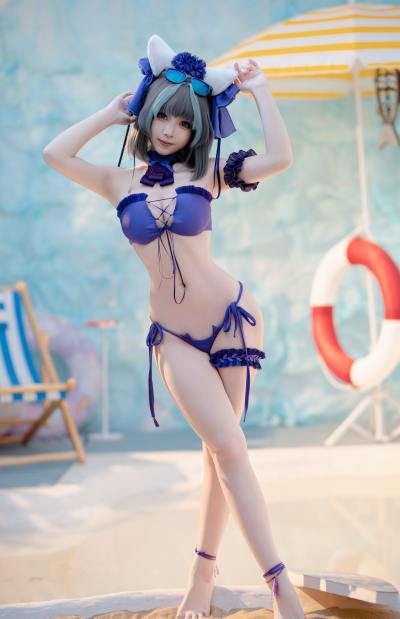 Bangni邦尼 泳装柴郡 [86P-832MB] Cosplay写真第 47 张