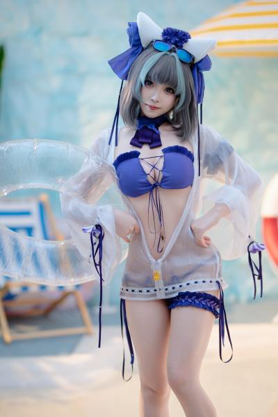 Bangni邦尼 泳装柴郡 [86P-832MB] Cosplay写真第 1 张