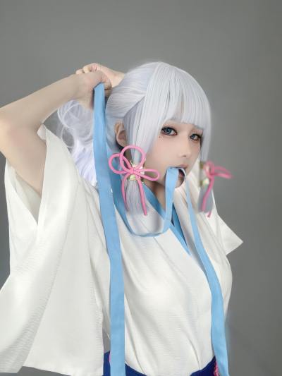 幼爱Youmeko 原神 神里绫华 [47P-213MB] Cosplay写真第 19 张