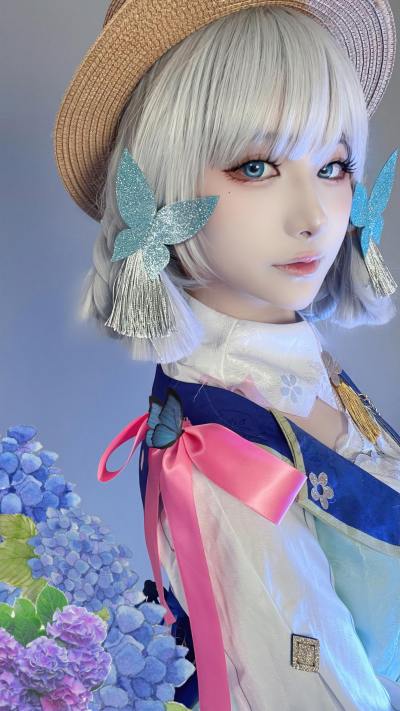 幼爱Youmeko 原神 神里绫华 [47P-213MB] Cosplay写真第 35 张