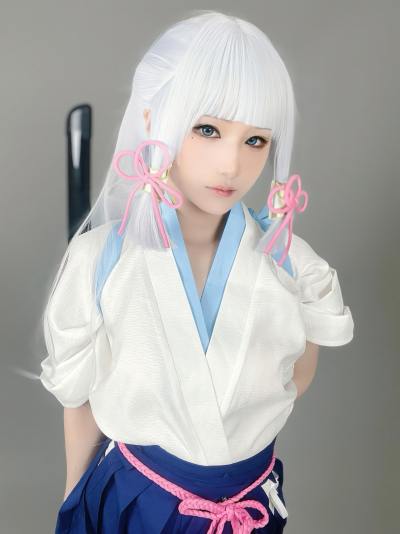 幼爱Youmeko 原神 神里绫华 [47P-213MB] Cosplay写真第 13 张
