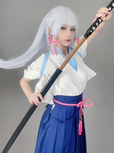 幼爱Youmeko 原神 神里绫华 [47P-213MB] Cosplay写真第 1 张