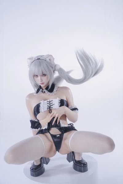 蠢沫沫 白发粉猫 Cosplay写真第 7 张