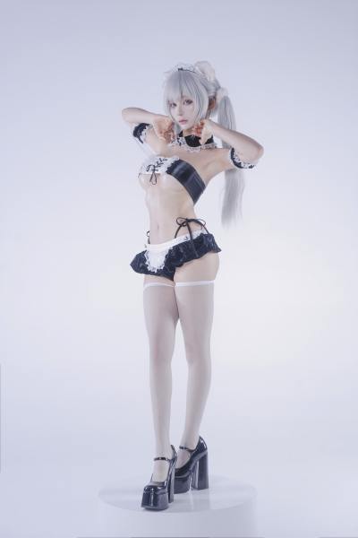 蠢沫沫 白发粉猫 Cosplay写真第 1 张