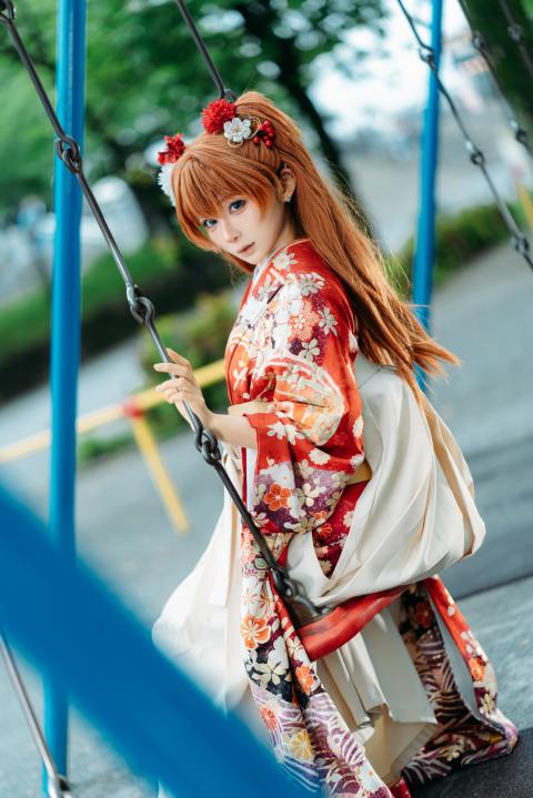蠢沫沫-EVA 明日香 和服
