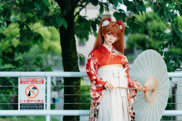 蠢沫沫 EVA 明日香 和服 Cosplay写真第 13 张