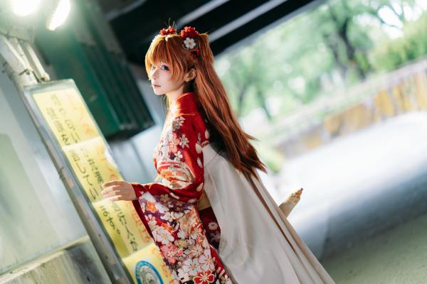 蠢沫沫 EVA 明日香 和服 Cosplay写真第 5 张