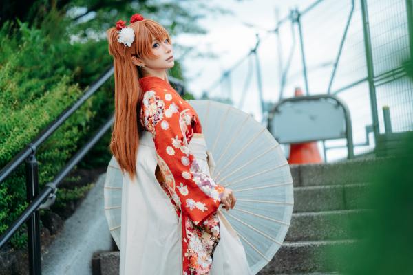 蠢沫沫 EVA 明日香 和服 Cosplay写真第 7 张