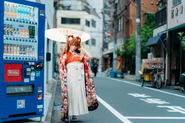 蠢沫沫 EVA 明日香 和服 Cosplay写真第 30 张