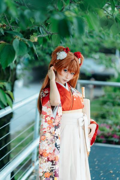 蠢沫沫 EVA 明日香 和服 Cosplay写真第 11 张