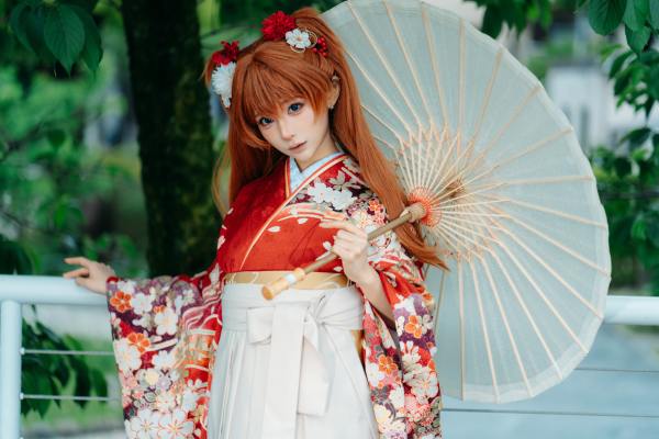 蠢沫沫 EVA 明日香 和服 Cosplay写真第 15 张