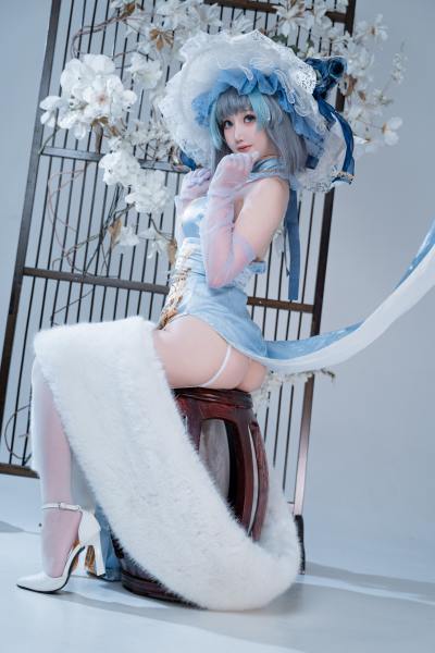 面饼仙儿 碧蓝航线 柴郡 猫猫 蓝旗袍 [40P-438MB] Cosplay写真第 30 张