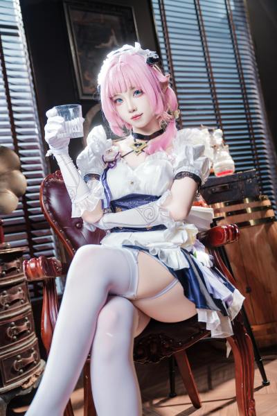 狐玖玖 崩坏三 爱莉希雅 女仆 [23P-398MB] Cosplay写真第 5 张