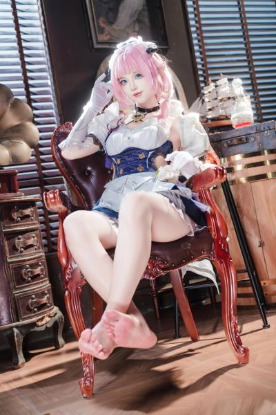 狐玖玖 崩坏三 爱莉希雅 女仆 [23P-398MB] Cosplay写真第 13 张