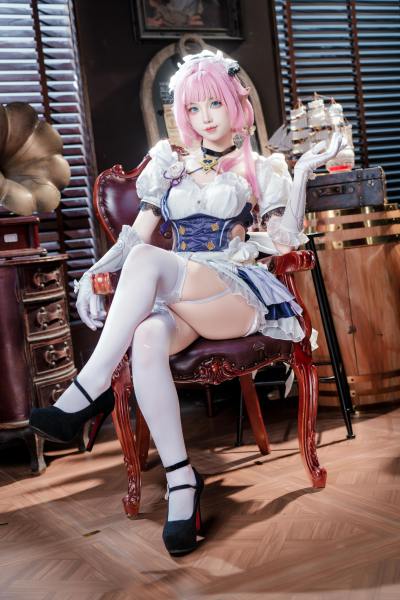 狐玖玖 崩坏三 爱莉希雅 女仆 [23P-398MB] Cosplay写真第 3 张