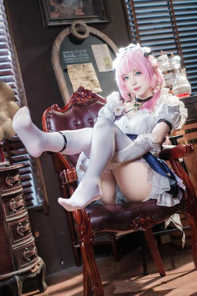 狐玖玖 崩坏三 爱莉希雅 女仆 [23P-398MB] Cosplay写真第 8 张