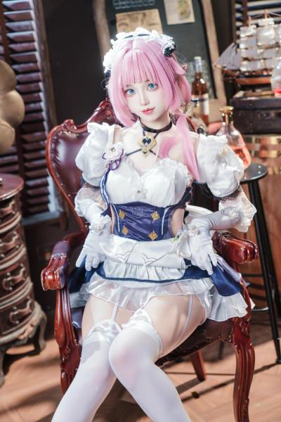 狐玖玖 崩坏三 爱莉希雅 女仆 [23P-398MB] Cosplay写真第 4 张