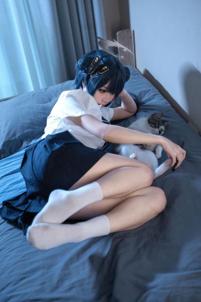 清水凪 蔚蓝档案 龙华妃咲JK [52P-527MB] Cosplay写真第 6 张