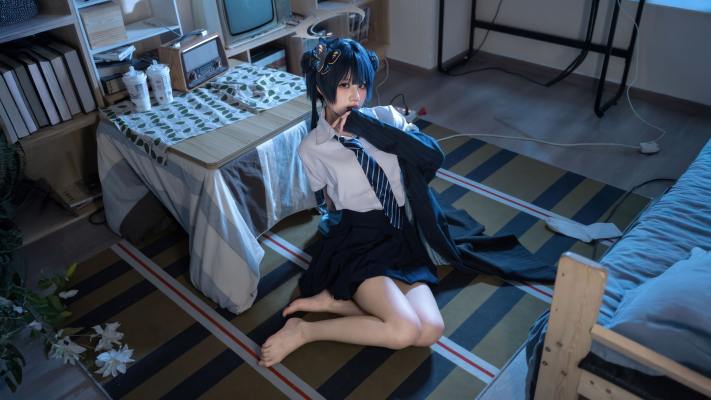 清水凪 蔚蓝档案 龙华妃咲JK [52P-527MB] Cosplay写真第 47 张