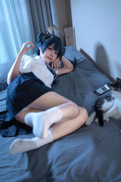 清水凪 蔚蓝档案 龙华妃咲JK [52P-527MB] Cosplay写真第 7 张