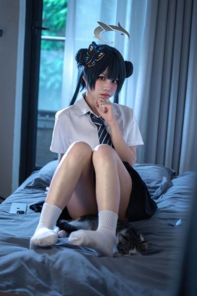 清水凪 蔚蓝档案 龙华妃咲JK [52P-527MB] Cosplay写真第 17 张