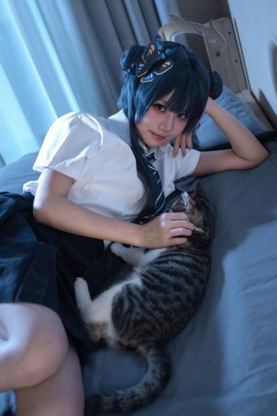 清水凪 蔚蓝档案 龙华妃咲JK [52P-527MB] Cosplay写真第 4 张