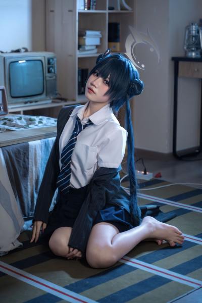 清水凪 蔚蓝档案 龙华妃咲JK [52P-527MB] Cosplay写真第 44 张