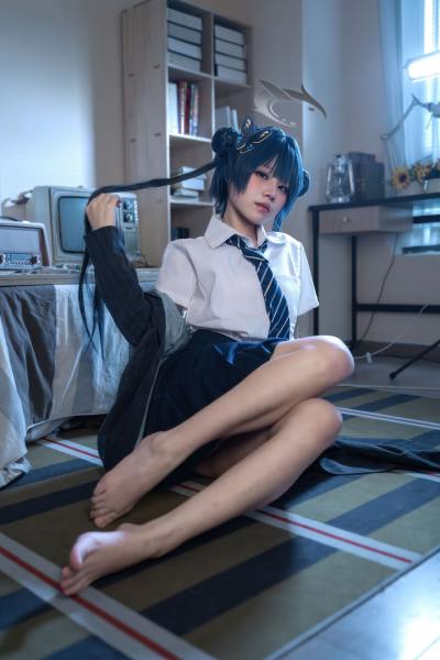 清水凪 蔚蓝档案 龙华妃咲JK [52P-527MB] Cosplay写真第 48 张
