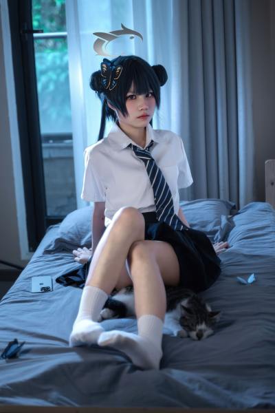 清水凪 蔚蓝档案 龙华妃咲JK [52P-527MB] Cosplay写真第 16 张