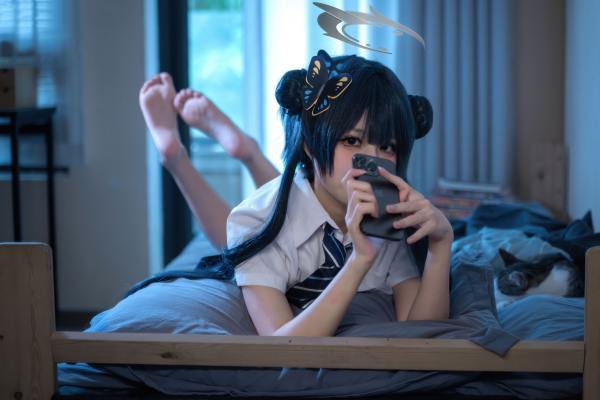 清水凪 蔚蓝档案 龙华妃咲JK [52P-527MB] Cosplay写真第 34 张