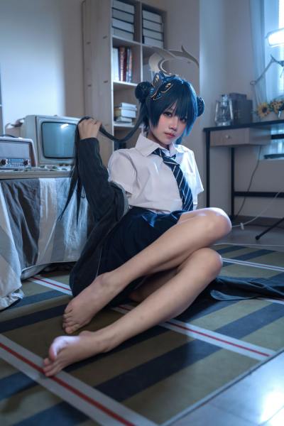 清水凪 蔚蓝档案 龙华妃咲JK [52P-527MB] Cosplay写真第 49 张