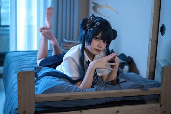 清水凪 蔚蓝档案 龙华妃咲JK [52P-527MB] Cosplay写真第 36 张