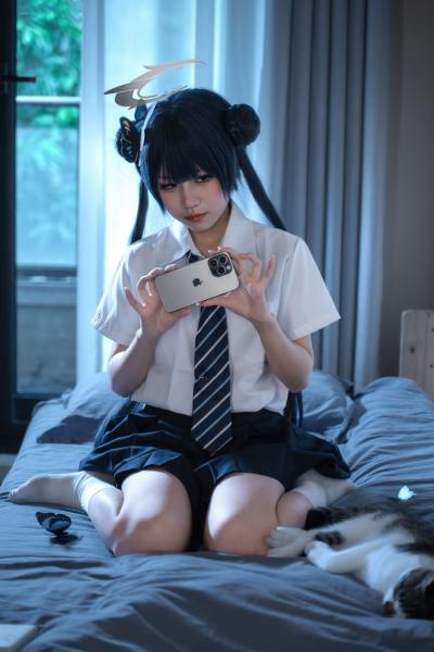 清水凪 蔚蓝档案 龙华妃咲JK [52P-527MB] Cosplay写真第 13 张