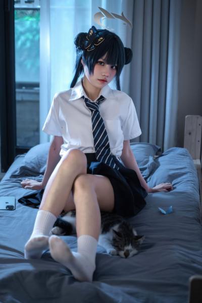 清水凪 蔚蓝档案 龙华妃咲JK [52P-527MB] Cosplay写真第 15 张