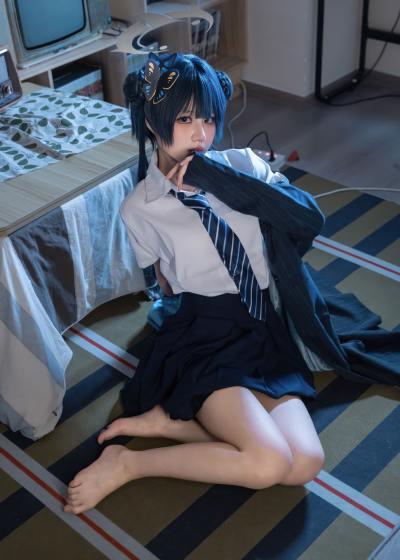 清水凪 蔚蓝档案 龙华妃咲JK [52P-527MB] Cosplay写真第 46 张