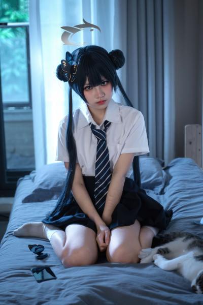 清水凪 蔚蓝档案 龙华妃咲JK [52P-527MB] Cosplay写真第 14 张